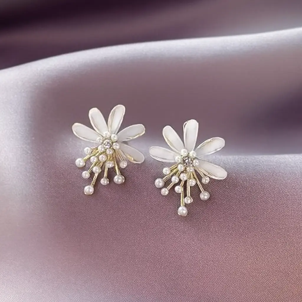 Pearl Blossom Cascade Studs