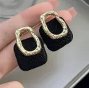 Onyx Mosaic Drop Earrings