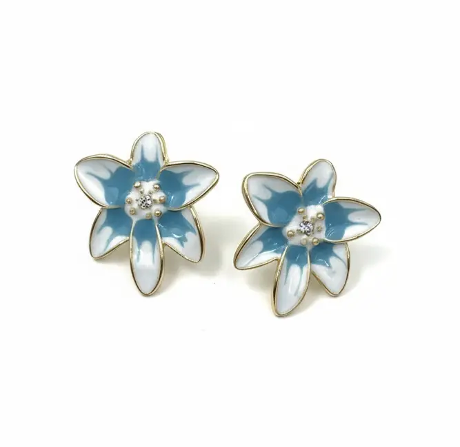 Blue Blossom Stud Earrings
