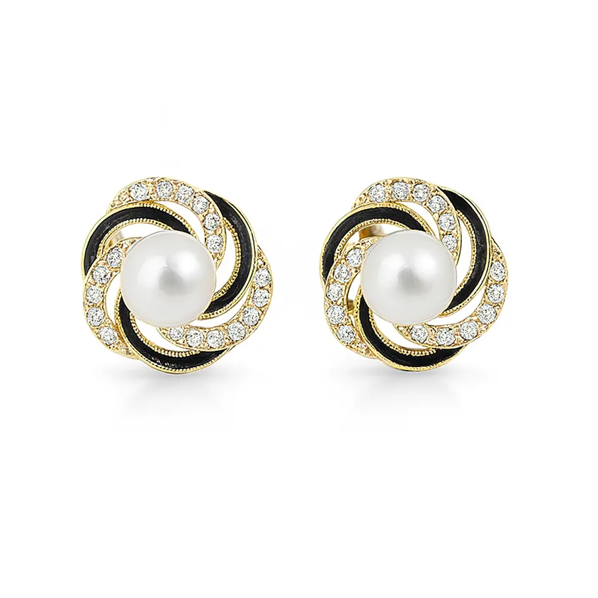 Glimmer Pearl Swirl Studs