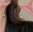 Eclipse Orb Hoop Earrings