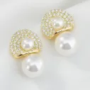 Radiance Pearl Pavé Studs