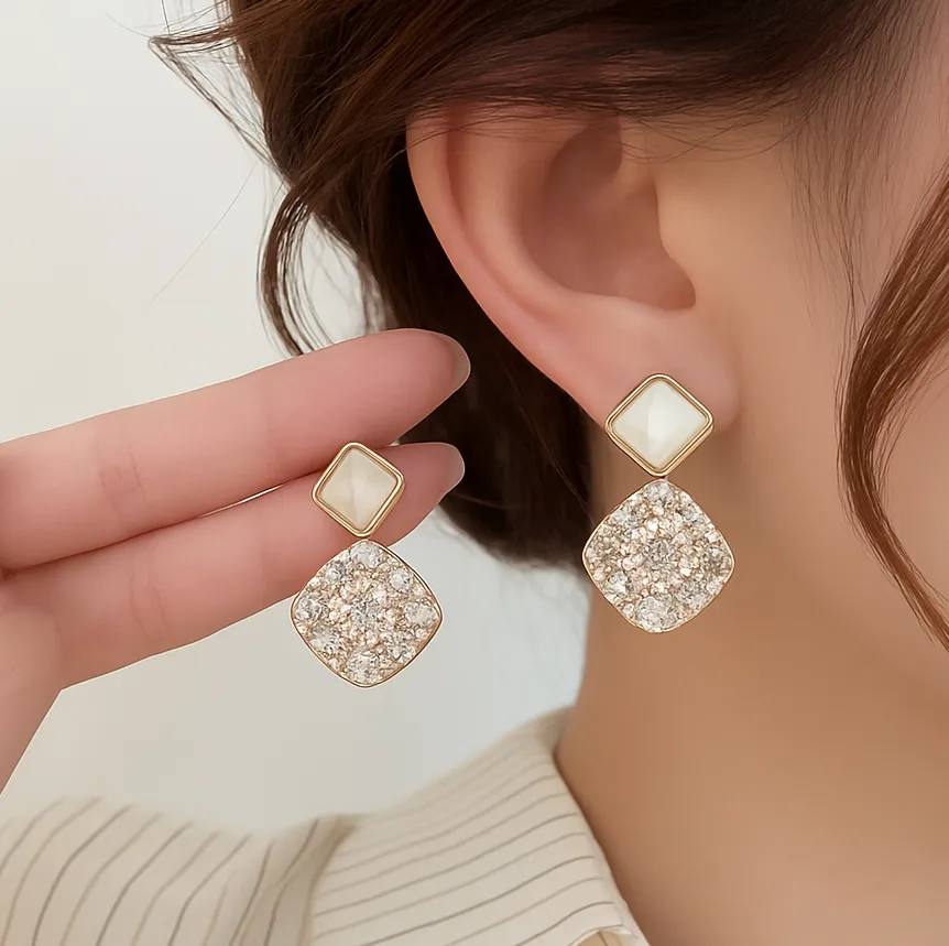 Crystal Mosaic Drop Studs