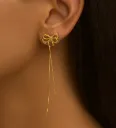 Elegant Bow Dangle Earrings