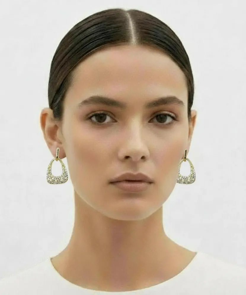 Luxe Crystal Droplet Hoops