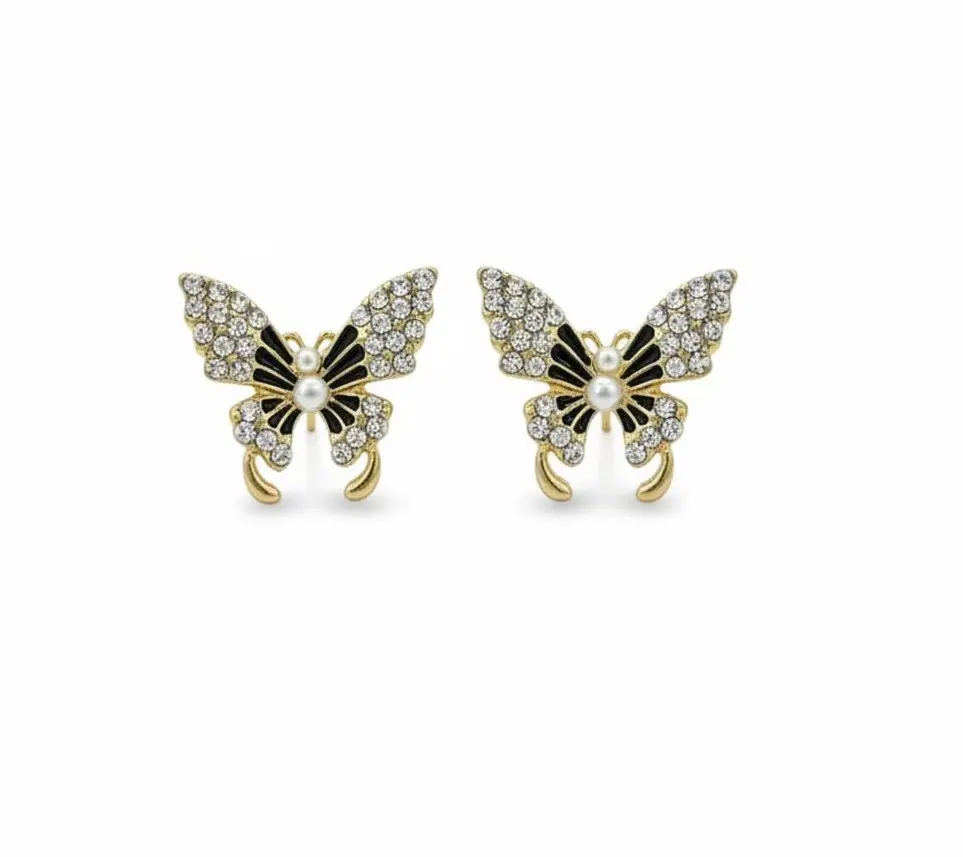 Crystal Butterfly Studs