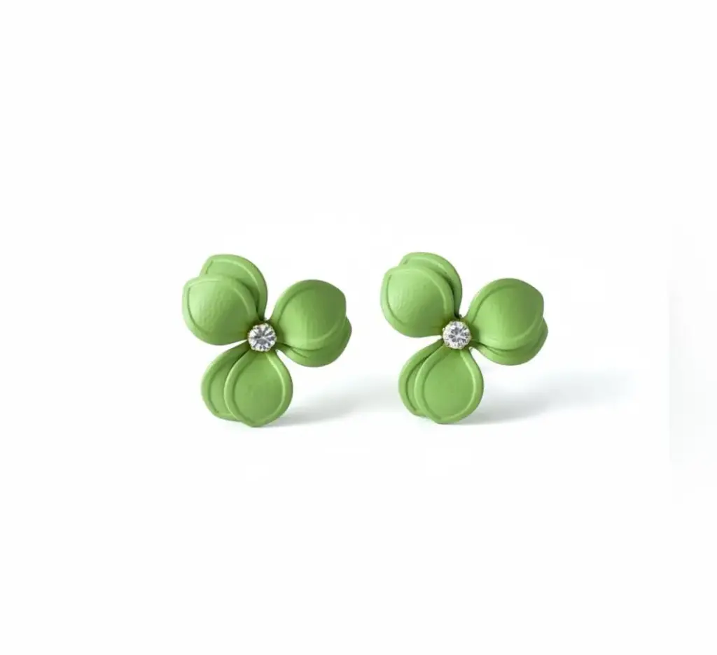 Jade Blossom Stud Earrings