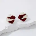 Ruby Wave Stud Earrings