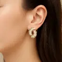 Crystal Embrace Stud Earrings