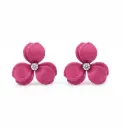 Fuchsia Petal Stud Earrings