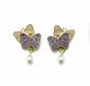Lavender Butterfly Pearl Drops