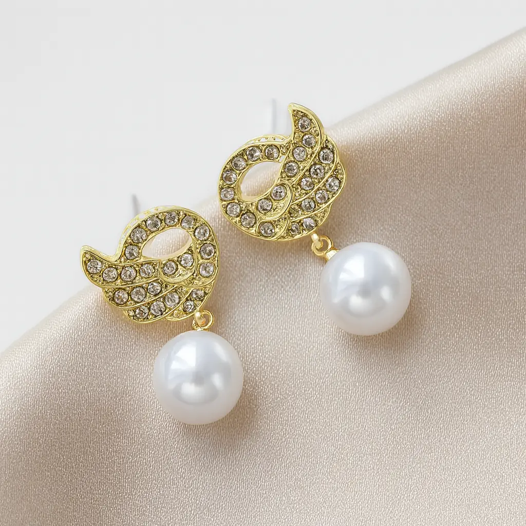 Twisted Pearl Drop Earrings