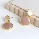 Blush Duo Circle Earrings