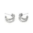 Silver Twist Hoop Earrings