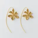 Golden Orchid Threader Earrings