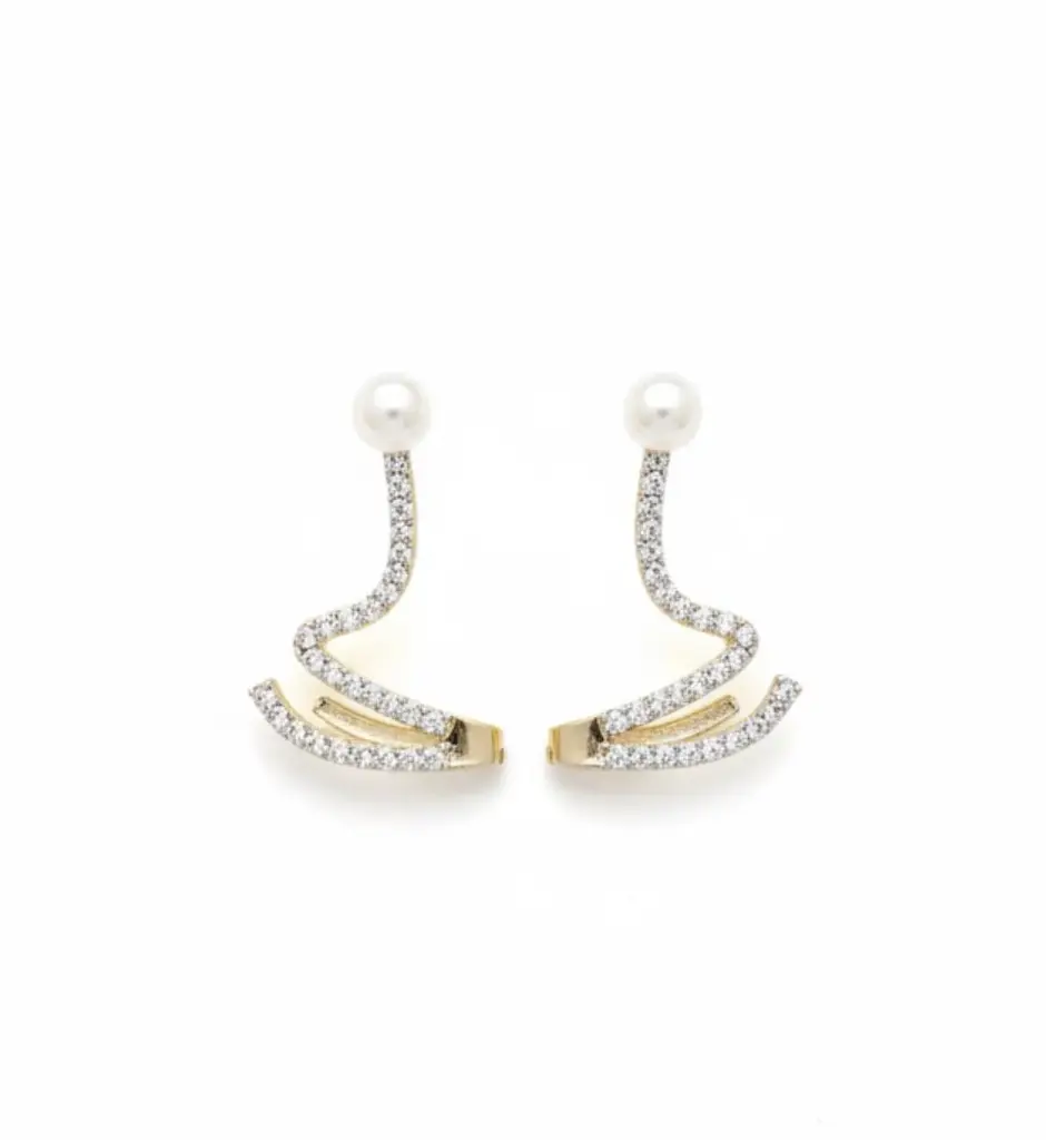 Curved Line Earrings