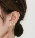 Pearl Leaf Stud Earrings