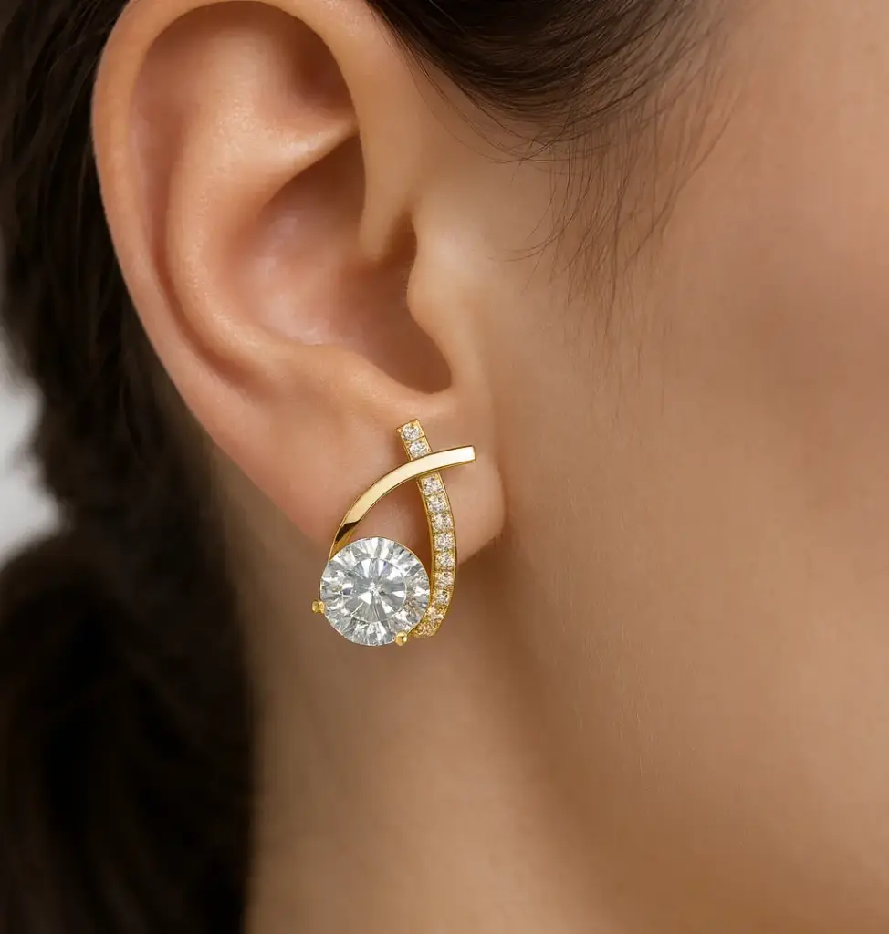 Aurora Gold Crystal Studs